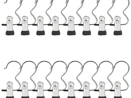 16 PCS Laundry Hook Boot Hanging Hold Clips Portable Hanging Hooks Home Travel Hangers Clothing Clothes Pins Online now