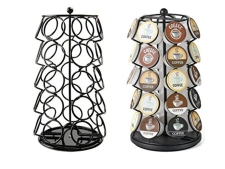 Bay State Importers 35 Capacity Coffee Pod K-Cup Holder Carousel Black Finish Compact Size for Maximum Storage Capacity On Kitchen Counters Fashion