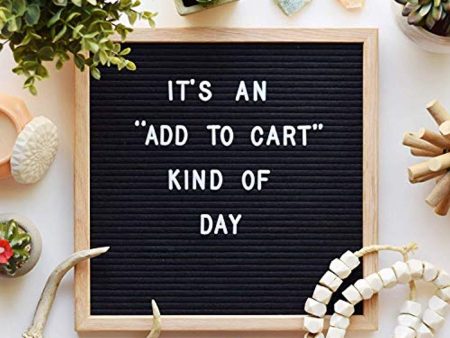 Changeable Letter Board (10  x 10 ) with 435 Changeable Letters (Letters, Numbers, Symbols) & 45 Emoji | This Wooden Felt Board Has a Kick Stand and Wall Mount - Perfect for Present Or Celebration Hot on Sale