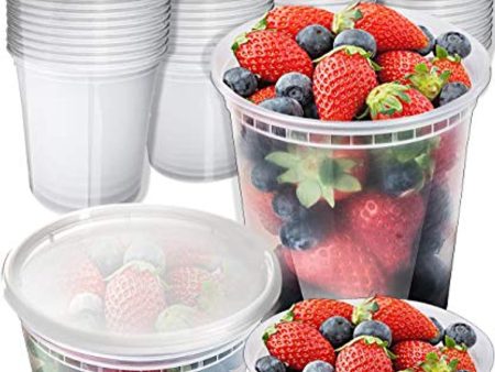 [45 Pack] Plastic Containers With Lids Set - Freezer Containers Deli Containers With Lids - Meal Prep Containers for Food Storage Containers - Plastic Food Containers by Prep Naturals [Mixed Sizes] Fashion