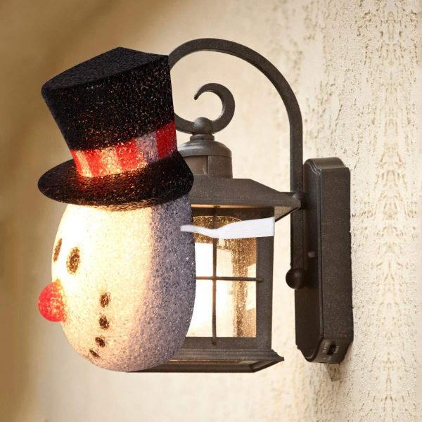 2 Pack Christmas Snowman Porch Light Covers Christmas Holiday Decoration for Outdoor Wall 12 x9.5 x6  Sale