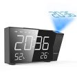 ANNT Projection Alarm Clock, Digital FM Radio Alarm Clock, Dual Alarm Snooze Function, 6.3  LED Display with 3 Dimmer,Temperature and Humidity, 12 24 Hour,USB Charging Port for Bedroom Online Sale