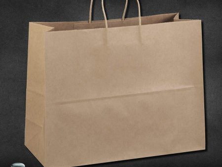 16 x6 x12  - 50 Pcs - Brown Kraft Paper Bags, Shopping, Mechandise, Party, Gift Bags Hot on Sale