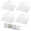 (Set of 4) Large Pop-Up Mesh Screen Food Cover Tents - Keep Out Flies, Bugs, Mosquitos - Reusable Sale