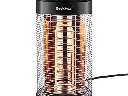 Geek Heat Outdoor Infrared Heater, Oscillating Electric Portable Tower Space Heater, 1200W Water Resistant for Bathroom Indoor and Patio Use, Safe Room Heater wth Tip-Over and Overheat Protection Hot on Sale