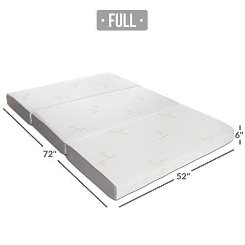 Milliard 6-Inch Memory Foam Tri-fold Mattress with Ultra Soft Removable Cover with Non-Slip Bottom - Full on Sale