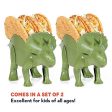 2-Pack Triceratops Taco Holder, Dinosaur Statue Taco Stands Shell Holder, Tricerataco Taco Holder, Dinosaur Taco Holder for Kids Hard Taco Holders for Taco Tuesday Birthday Party & Dino Taco Party by California Home Goods For Discount