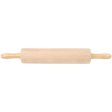 15-Inch Long Wooden Rolling Pin, Hardwood Dough Roller With Smooth Rollers for Baking Bread, Pastry, Cookies, Pizza, Pie, and Fondant Fashion