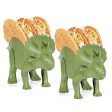 2-Pack Triceratops Taco Holder, Dinosaur Statue Taco Stands Shell Holder, Tricerataco Taco Holder, Dinosaur Taco Holder for Kids Hard Taco Holders for Taco Tuesday Birthday Party & Dino Taco Party by California Home Goods For Discount