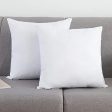 YSTHER 2pcs Square 18 inch Pillow Inserts Stuff with Down and Feather, Cotton Euro Decoration Cushion For Cheap