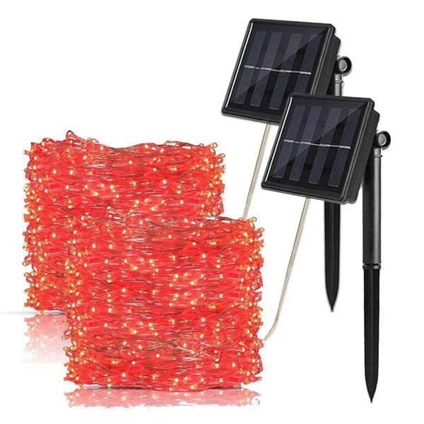 2 Pack Solar String Lights, 33ft 8 Modes Copper Wire Lights, 100 LED Starry Lights, Outdoor String Lights, Waterproof Decorative String Lights for Patio, Garden, Yard, Party, Wedding, Christmas. Online now