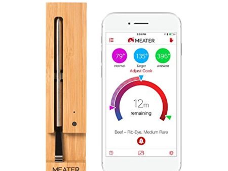 MEATER 33 Feet Original True Wireless Smart Meat Thermometer for the Oven Grill Kitchen BBQ Smoker Rotisserie with Bluetooth and WiFi Digital Connectivity Fashion