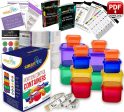 21 Day Portion Control Containers Kit - Nutrition Diet, Multi-Color Coded Weight Loss System. Complete Guide + PDF Planner + Recipe eBook and Tape Measure - BPA Free - 7 PC Online Hot Sale