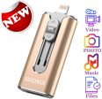 Photo Stick Mobile for iPhone USB Flash Drive 256GB GUORUI USB Memory Stick 256GB for iPhone X XR XS MAX 6 7 8 Plus iPad Pro External Storage for iPhone iPad PC Android Micro USB Jump Drive Thumb Glod Sale