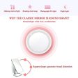 Dularf Cordless Lighted Makeup Mirror Rechargeable LED Wall Mounted Vanity Mirror Portable Clip Fill Light for Mobile Phone, with 5X Magnification Mirror and 360 Degree Swivel Rotation … (White) Online