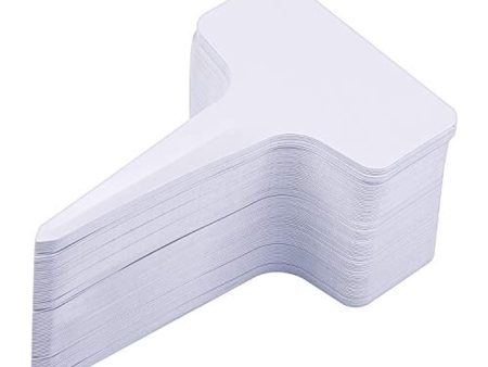 200 PCS Plant Tags Plastic White T-Type Nursery Garden Labels Markers2.4x4inch (6x10cm) on Sale