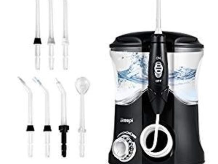 Ikeepi Professional Oral Irrigator Dental Water Flosser, 7 Tips, Large Water Tank, 10 Water Pressure Levels, Easy Operation, Compact Design on Sale