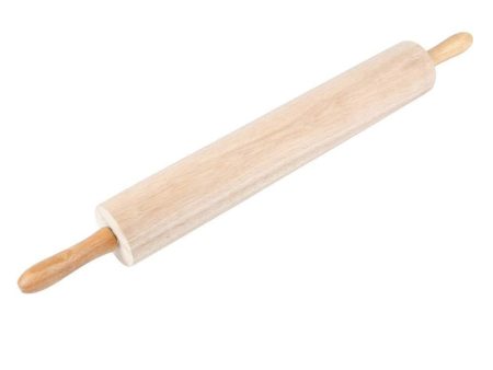 15-Inch Long Wooden Rolling Pin, Hardwood Dough Roller With Smooth Rollers for Baking Bread, Pastry, Cookies, Pizza, Pie, and Fondant Fashion