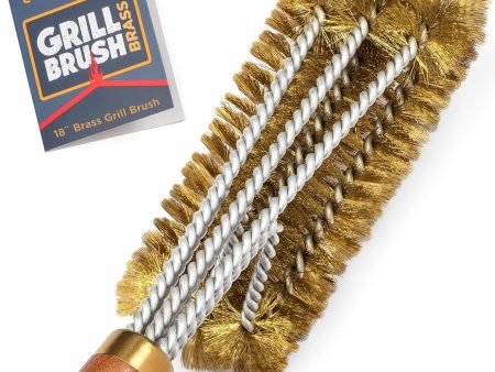 Grillaholics Pro Brass Grill Brush - Softer Brass Bristle Wire Grill Brush for Safely Cleaning Porcelain and Ceramic Grates - Lifetime Manufacturer s Warranty Cheap