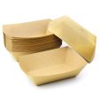 [250 Pack] 2 lb Heavy Duty Disposable Kraft Brown Paper Food Trays Grease Resistant Fast Food Paperboard Boat Basket for Parties Fairs Picnics Carnivals, Holds Tacos Nachos Fries Hot Corn Dogs Online Sale