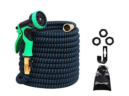 2018 Expandable Garden Hose 50ft - Best Water Hose with 3 4 Brass Connectors, 100% No Rust, Kinks or Leaks, Extra Strong Fabric - Outdoor Hose with 9-Way Spray Nozzle - Flexible Expanding Hose 50ft Cheap