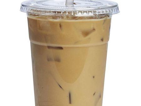 [100 Sets - 24 oz.] Crystal Clear Plastic Cups With Dome Lids by Comfy Package Discount