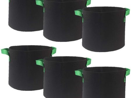 2-Gallon 6-Bag Grow Bag Aeration Fabric Plant Pots with Green Handles for Potatoes and Plants Online