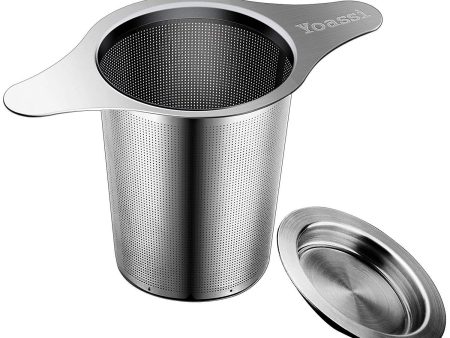 Yoassi Extra Fine FDA Approved 18 8 Stainless Steel Tea Infuser Mesh Strainer with Large Capacity & Perfect Size Double Handles for Hanging on Teapots Online Sale