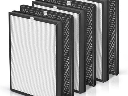 AP-B102 Replacement Filter Set Compatible with Alexapure Breeze Air Pur ifier Filters Replacement AP-B102 and 3049 3-IN-1 Air Cleaner for Home 2X H13 True HEPA and 2X Activated Carbon Filters by Alexapure Online now