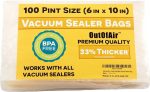 100 Vacuum Sealer Bags: Gallon Size (11  x 16 ) for Foodsaver 33% Thicker, BPA Free, FDA Approved For Cheap