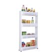 Home-Man Laundry Room Organizer, Mobile Shelving Unit Organizer with 5 Large Storage Baskets, Gap Storage Slim Slide Out Pantry Storage Rack for Narrow Spaces Cheap