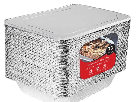 1 lb Aluminum Foil Loaf Pans (30 Pack) - Disposable Mini Size Bread and Cake Pan Great for Restaurant, Party, BBQ, Catering, Baking, Cooking, Heating, Storing, Prepping Food – 6” x 3.5” x 2” Sale