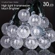 2-Pack Solar String Lights 20FT 30 LED Crystal Globe Lights with 8 Modes, Solar Powered Waterproof Fairy Lights for Outdoor Garden Patio Backyard Xmas Holiday Party Decor, Warm White on Sale