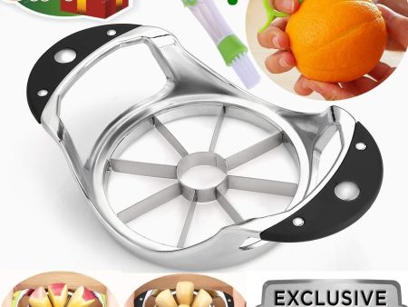 YHTAWOO Apple Corer Slicer+Orange peeler+cleaning brush, Apple Slicer Stainless steel Core remover Blooming Onion Cutter Pear Divider Wedger Metal Decorer Tool For Large Apple Kitchen Gadgets Sale