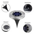 [ 12 Pack] Solar Ground Lights,Solar Garden Light,8 LED Garden Pathway Outdoor In-Ground Lights,Waterproof Disk Flood Lights Dark Sensing Landscape Lighting for Lawn Yard Patio - White Online now