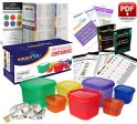 21 Day Portion Control Containers Kit - Nutrition Diet, Multi-Color Coded Weight Loss System. Complete Guide + PDF Planner + Recipe eBook and Tape Measure - BPA Free - 7 PC Online Hot Sale