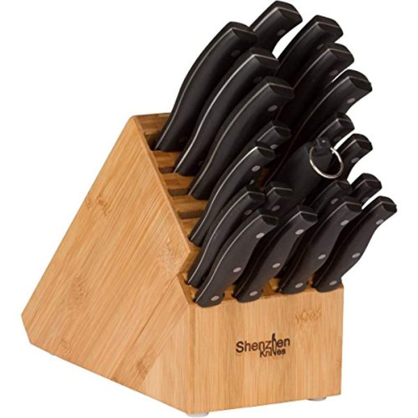 20 Slot Bamboo Universal Knife Block Without Knives. Knife Storage Organizer and Holder by Shenzhen Knives. Online