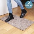 2 Packs of Premium Absorbs Magic Door Mat Size : 17.7  X 29.5  for Doorway, Staircase, Shoe Mat, Balcony, Front door, Mud mat Non-Slip Latex Backing, Pick up Mud, Dirt, Dust, Water from shoe and Pet For Sale