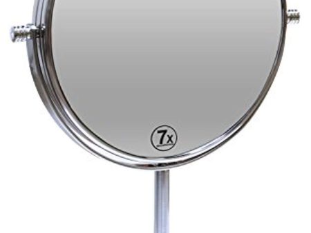 Decobros 8-inch LARGE Tabletop Two-sided Swivel Vanity Mirror with 7x Magnification, 13-inch Height Hot on Sale