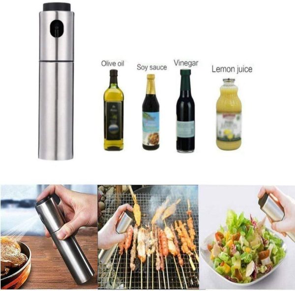 100ml Food Grade Stainless Steel Refillable Olive Oil sprayer for cooking, Salad Oil Dressing,BBQ, Grilling and Roasting, JSDOIN Cooking wine & Vinegar Sprayer Online Sale