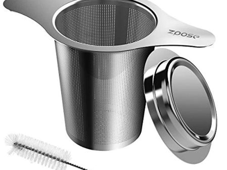 ZPOSE Tea Strainer FDA Approved 304 Stainless Steel Tea Filter, Large Capacity & Double Handle Design Perfect Hanging on Teapot Cups, Fine Mesh Tea Infusers for Loose Tea Hot on Sale