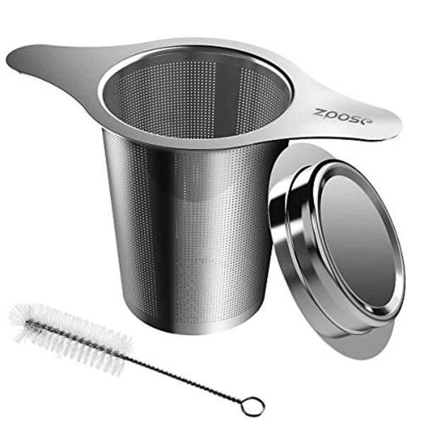 ZPOSE Tea Strainer FDA Approved 304 Stainless Steel Tea Filter, Large Capacity & Double Handle Design Perfect Hanging on Teapot Cups, Fine Mesh Tea Infusers for Loose Tea Hot on Sale