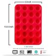 2 Packs Silicone Mini Muffin Pan, Unop 24 Cups BPA-Free Non-Stick Food Grade Silicone Baking Mold Round Cup for Cupcakes Muffins Mni Cakes (Red) Discount