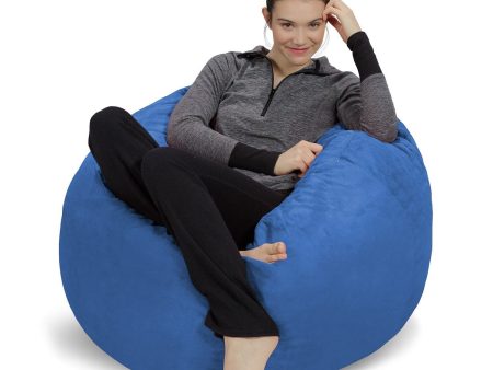 Sofa Sack - Plush, Ultra Soft Bean Bag Chair - Memory Foam Bean Bag Chair with Microsuede Cover - Stuffed Foam Filled Furniture and Accessories for Dorm Room - Navy 3  Online Sale