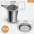 ZPOSE Tea Strainer FDA Approved 304 Stainless Steel Tea Filter, Large Capacity & Double Handle Design Perfect Hanging on Teapot Cups, Fine Mesh Tea Infusers for Loose Tea Hot on Sale