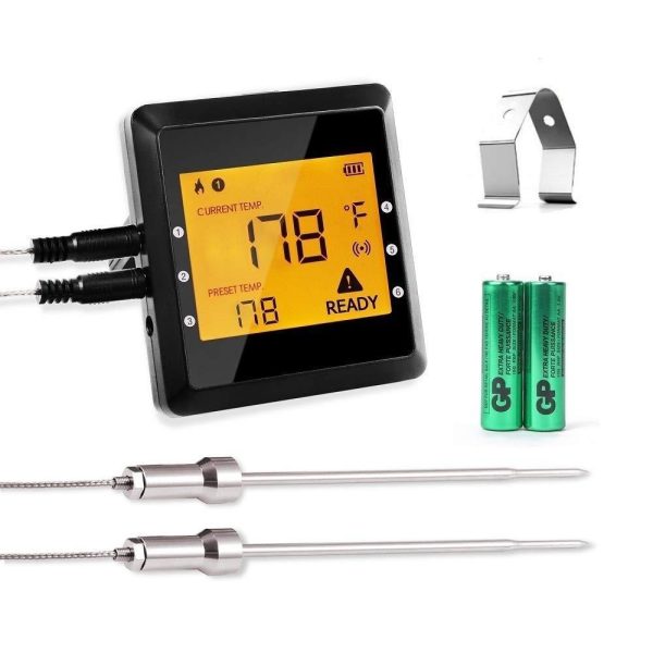 Digital Meat thermometer for Grilling, ICOCO Best Instant Read Oven Meat Thermometer with 6 Probes Ultra Fast Easy Electronic BBQ and Kitchen Food Thermometer for Cooking, Grill,Candy Cheap