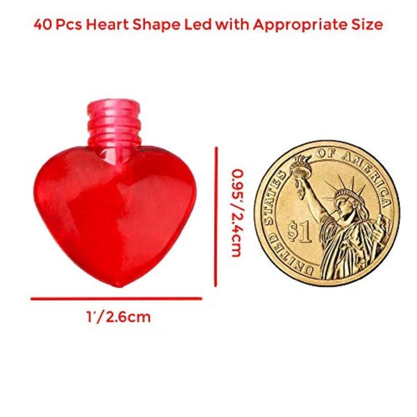 14.5ft 40LED Valentines Decorations String Lights, Heart Shape Valentines Day Decor for Indoor Outdoor Home Room Party Wedding Hanging For Discount