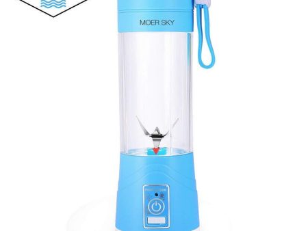 Portable Juicer Blender, Household Fruit Mixer - Six Blades in 3D, 380ml Fruit Mixing Machine with USB Charger Cable for Superb Mixing, USB Juicer Cup by Moer Sky (A) For Cheap