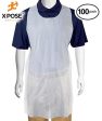 100 White Plastic Disposable Aprons For Cooking, Painting and More - Individually Packaged - Durable 1 mil Waterproof Polyethylene - 24  x 42  - by Xpose Safety For Sale