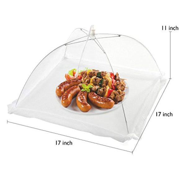 (Set of 4) Large Pop-Up Mesh Screen Food Cover Tents - Keep Out Flies, Bugs, Mosquitos - Reusable Sale